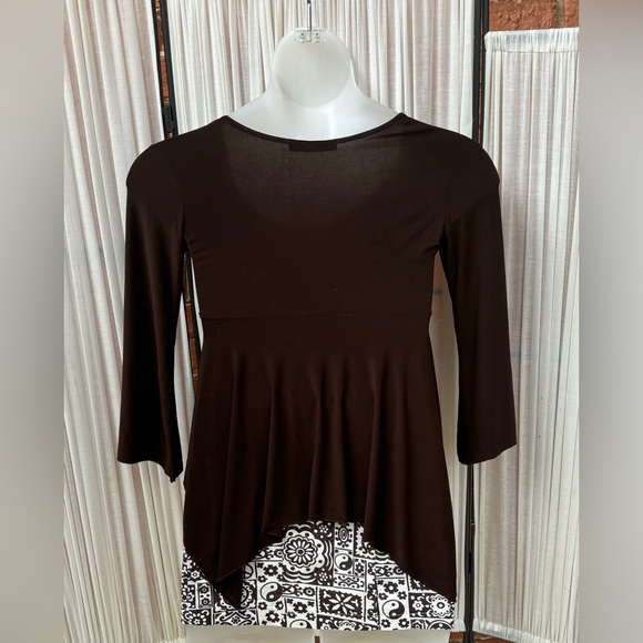dark brown babydoll style top - Picture 3 of 3